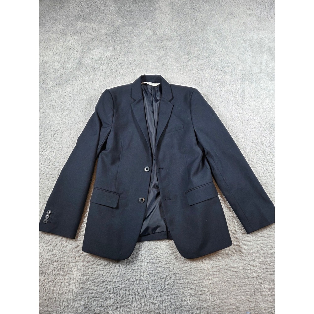 Wedding Kids Boys Navy Blue Suit Jacket Blazer Two Button Formal Size 8-9 135/68
